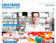 Tablet Screenshot of crestwoodpharmacy.ca